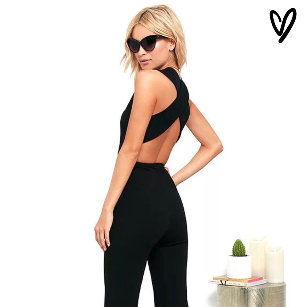 Lulu’s Thinking Out Loud Black Jumpsuit NWOT